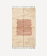 Corriente Option 1 hand-knotted Mrirt rug — Natural Cream ground with Burnt Sienna spiral line — Moussem Mexico Collection