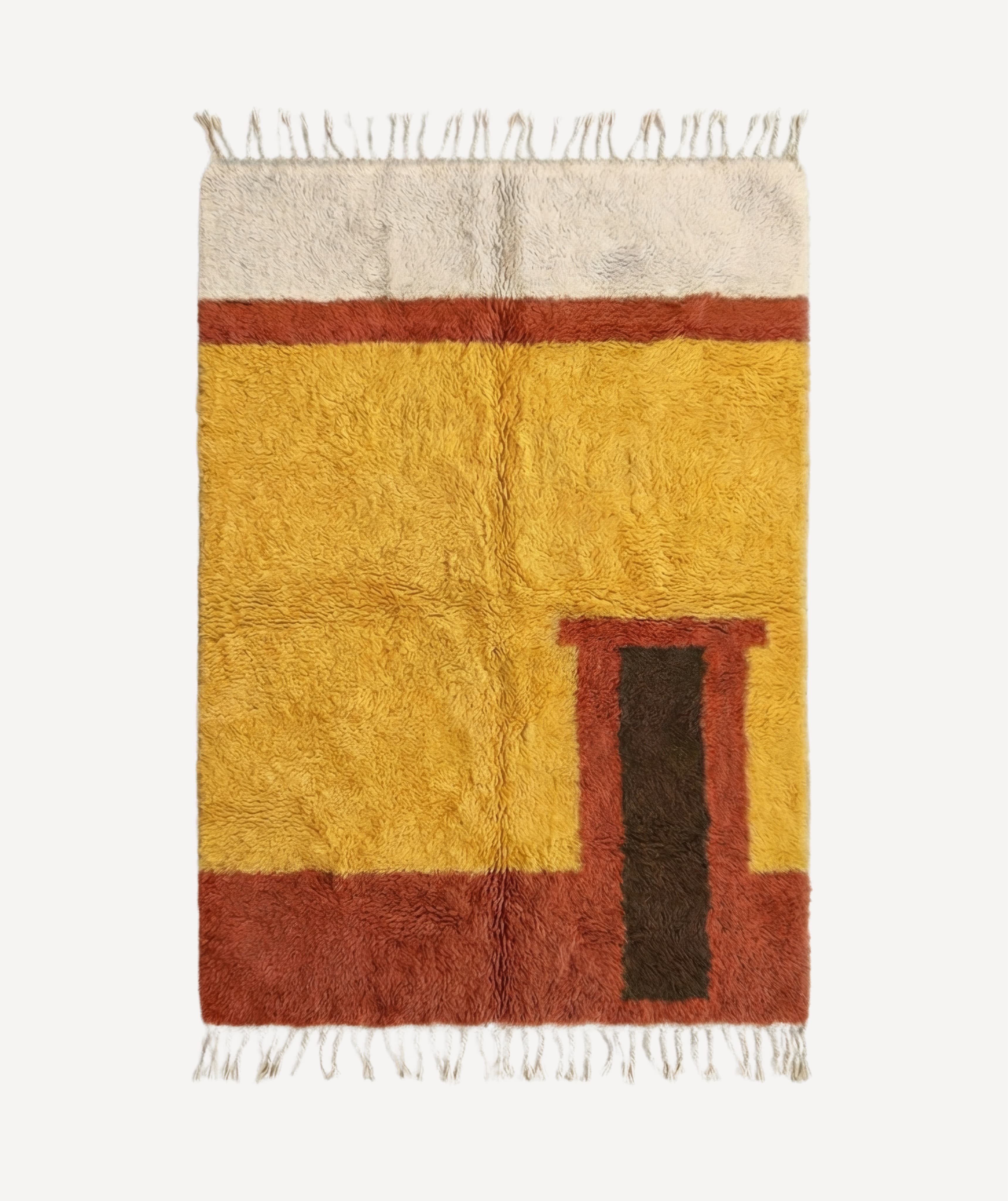 Puerta Option 2 hand-knotted Mrirt rug — Burnt Sienna and Turmeric doorway — Moussem Mexico Collection