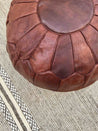 Moroccan Leather Pouffe No. P0016