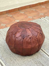 Moroccan Leather Pouffe No. P0016