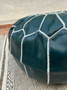 Moroccan Leather Pouffe No. P0015